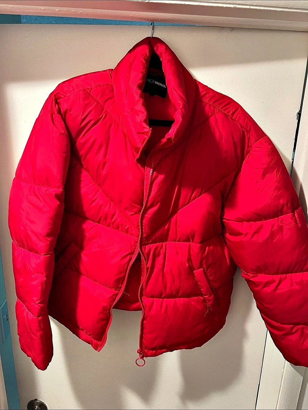 Women's Red Puffer Jacket